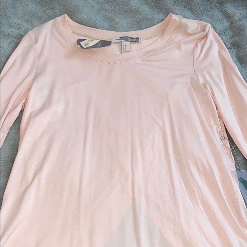 Long sleeve rose pink shirt
